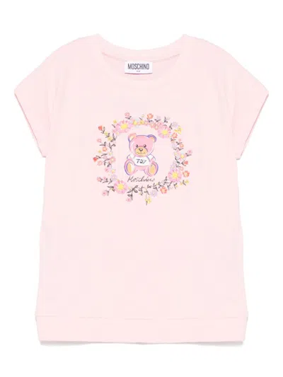 Moschino Kids' Teddy Bear T-shirt In Pink