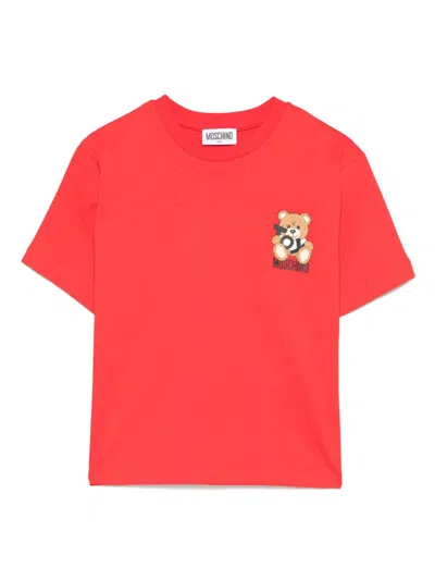 Moschino Kids' Teddy Bear T-shirt In Red