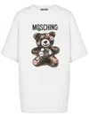 Moschino Logo Printed Cotton Jersey T-shirt In White