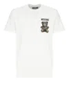 Moschino Teddy Logo Print Crewneck T-shirt In White