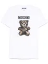 Moschino Interlock Teddy Bear Print Mini T-shirt Dress In White