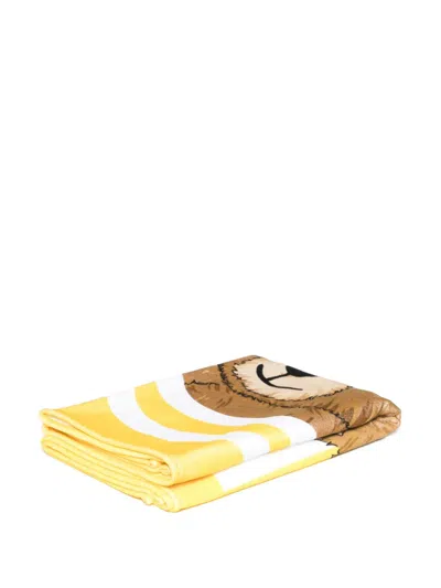 Moschino Kids' Teddy Bear Towel In Yellow