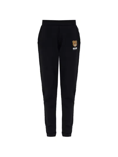 Moschino Teddy Bear Track Pants In Black