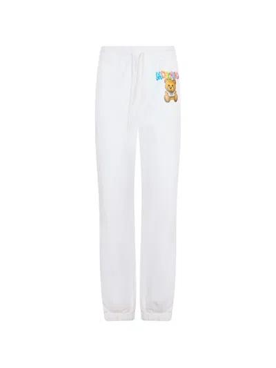 Moschino Teddy Bear Track Pants In White