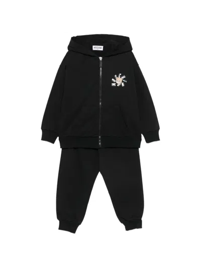 Moschino Kids' Teddy Bear Tracksuit In Black