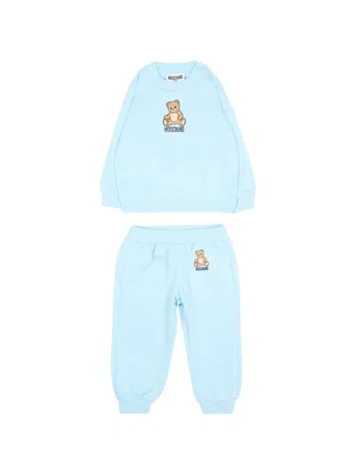 Moschino Babies' Teddy Bear Tracksuit In Blue