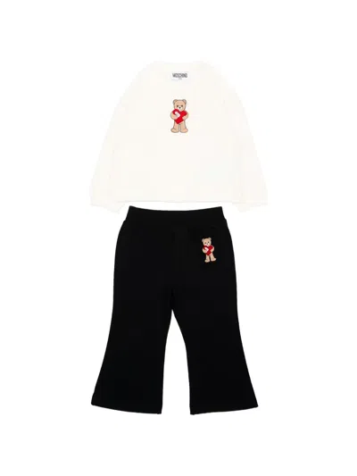 Moschino Babies' Teddy Bear Tracksuit In Neutral