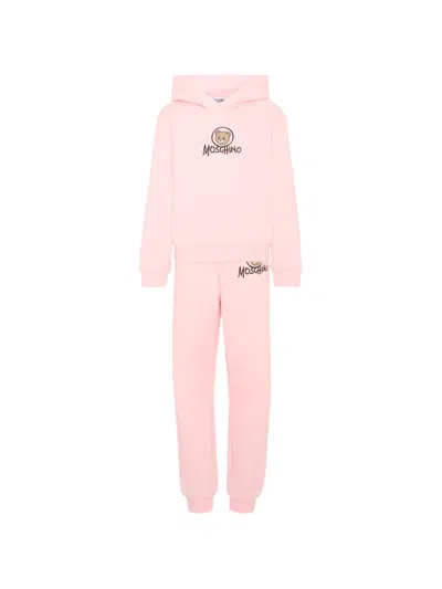 Moschino Kids' Teddy Bear Tracksuit In Pink