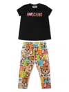 Moschino Teddy Bear Tracksuit Set In Black