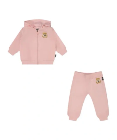 Moschino Babies' Teddy Bear Tracksuit Set In Pink
