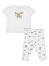 Moschino Teddy Bear Trouser Set In White