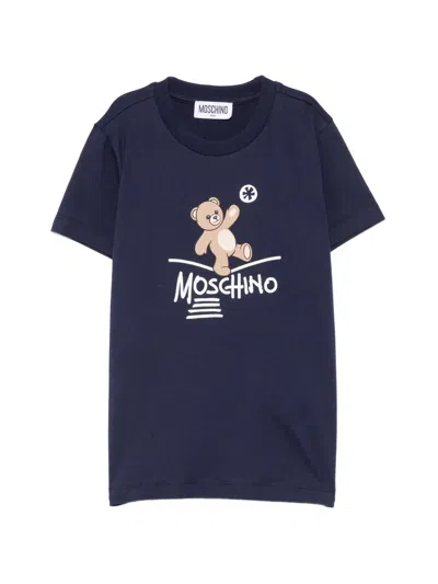 Moschino Kids' Teddy Bear T-shirt In Blue
