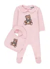 Moschino Teddy Bear Two Pieces Set In Pink