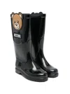 Moschino Teddy Bear Wellies In Black