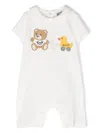 Moschino Teddy Bear-print Cotton Romper In White