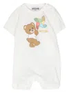 MOSCHINO MOSCHINO TEDDY BEAR WITH PINWHEEL PLAYSUIT IN WHITE