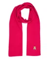 Moschino Teddy Bear Wool Wool Scarf In Pink