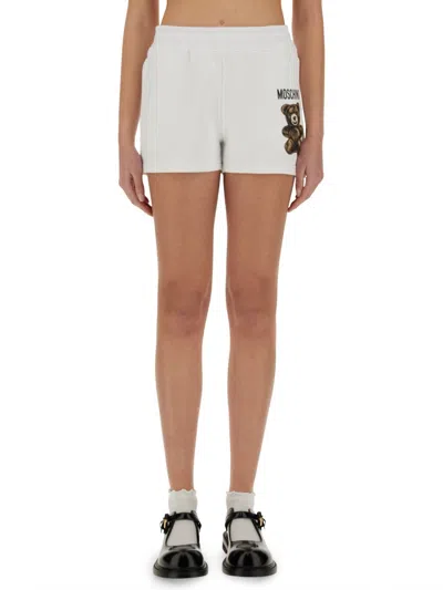 Moschino Teddy Bear-print Mini Shorts In Multi
