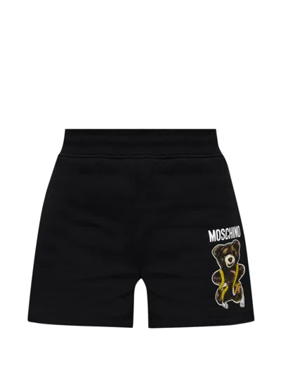 Moschino Teddy Bear-print Shorts In Black
