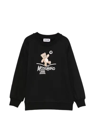 Moschino Kids' Teddy Bear-print Sweater In Yellow