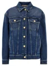 Moschino 'teddy' Jacket With Buttoned Cuffs And Pockets In Blue