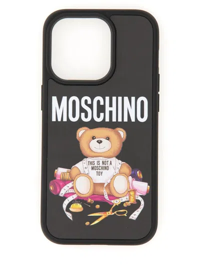 Moschino Teddy Cover For Iphone 14 Pro In Black