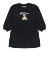 Moschino Teddy Dress In Black