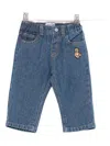 Moschino Teddy-embroidered Denim Jeans In Blue