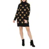 Moschino Teddy Embroidered High-neck Dress In Multi