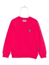 Moschino Teddy-embroidered Sweatshirt In Pink