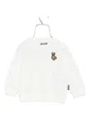 Moschino Teddy-embroidered Sweatshirt In White
