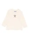 Moschino Teddy-embroidery Sweatshirt In Neutral