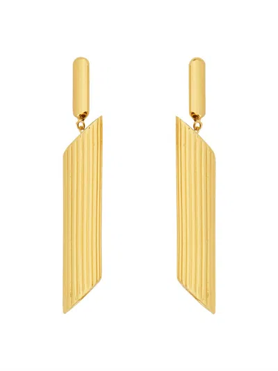 Moschino Teddy Bear Clip Earrings In Gold