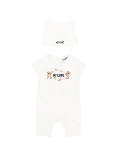 Moschino Teddy-graphic Babygrow Set In Multi