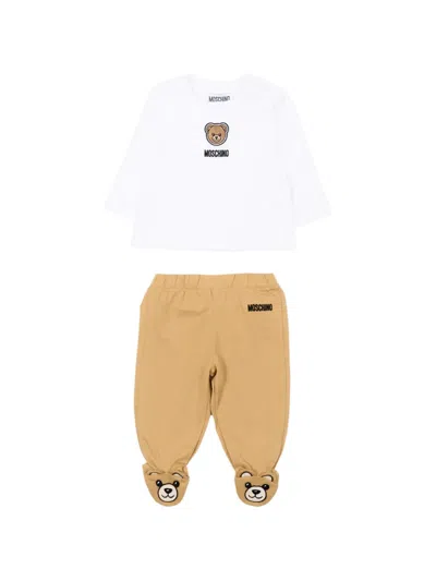 Moschino Teddy-graphic Logo Babywear Set In Multi