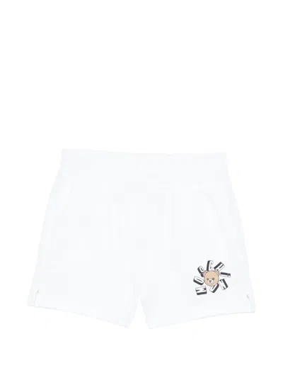 Moschino Kids' Teddy-graphic Shorts In White