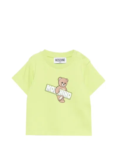 Moschino Babies' Teddy-graphic T-shirt In Green