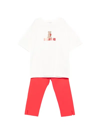 Moschino Kids' Teddy-graphic Tracksuit Set (set Of Two) In Red