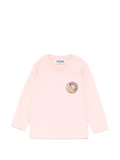 Moschino Babies' Teddy Graphic T-shirt In Pink
