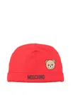Moschino Teddy-logo Beanie In Red