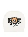 Moschino Teddy-logo Beanie In White