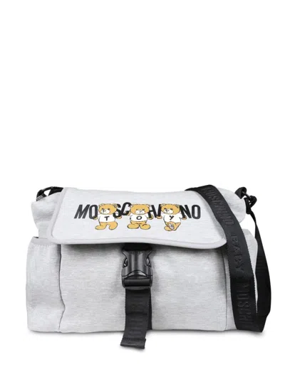 Moschino Teddy-logo Changing Bag In 灰色