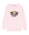 Moschino Teddy-logo Cotton-wool Sweater In Pink