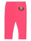 Moschino Teddy-logo Leggings In Pink