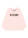 Moschino Teddy-logo Long-sleeve Sweatshirt In Pink