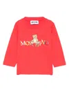 Moschino Teddy-logo Long-sleeve Top In Red