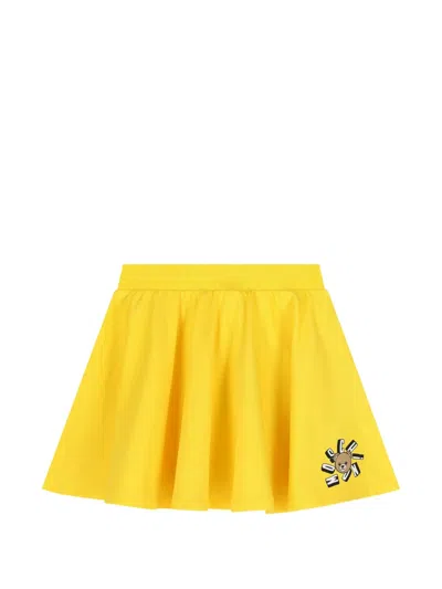 Moschino Kids' Teddy-logo Mini Skirt In Multi