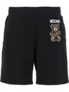Moschino Logo Sweatpants Shorts In Black