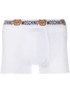 Moschino Teddy Logo Print Boxers In White
