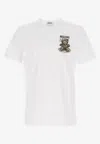 Moschino Teddy Logo Print Crewneck T-shirt In White
